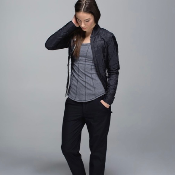 Lululemon Between The Lines Long Sleeve Micro Stripe Black White Size Small - Picture 3 of 12